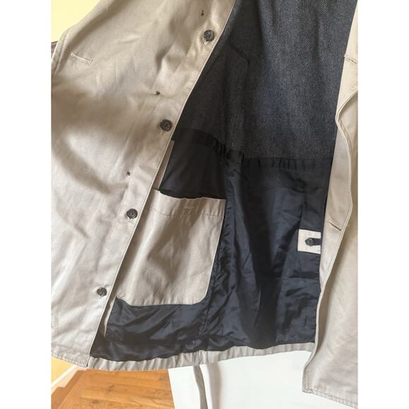 BANANA REPUBLIC Double-Breasted Belted Lined Trench Coat Sze S Khaki Classic EUC - Picture 13 of 15